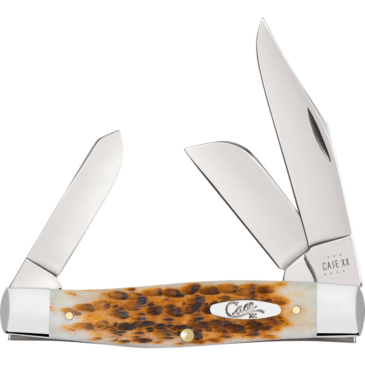 Knives Case Cutlery  CAE LARGE STOCKMAN AMBER BONE